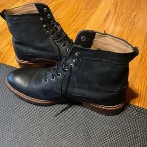 Trask Lowell Leather Boots Trask - Lowell Dark Brown Leather Shearling Lined Boot main image 4
